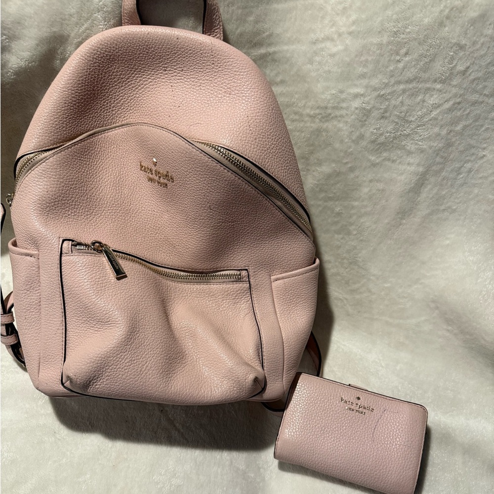 Kate Spade Blush Backpack and Wallet Duo